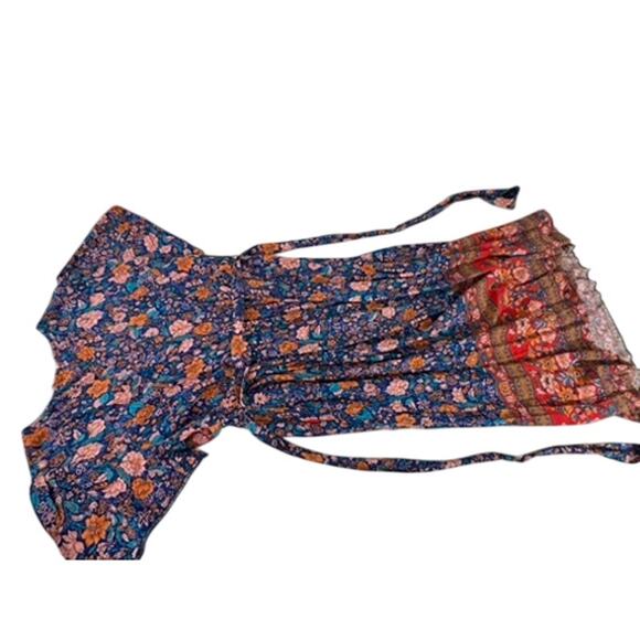 NWT!! "BLOOMCHIC" Summer Bohemian Full Length Flutter Dress SZ 12 Gypsy Fairy - Picture 7 of 13